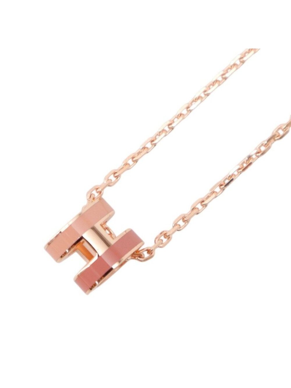 Hermes Necklace Mini Pop H Rocabar Beauty Pink Gold